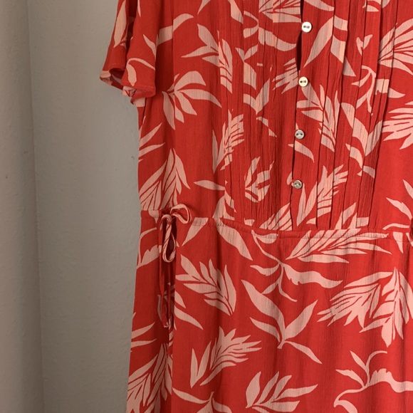 Loft coral color floral print dress🌼 - Picture 5 of 13
